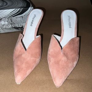 JEFFREY CAMPBELL pink suede mule